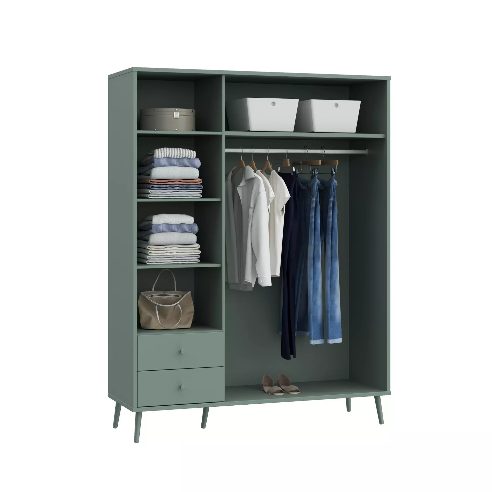 Drehtürenschrank HARRLSON Forte Holzwerkstoff 52 x 201 x 154 cm