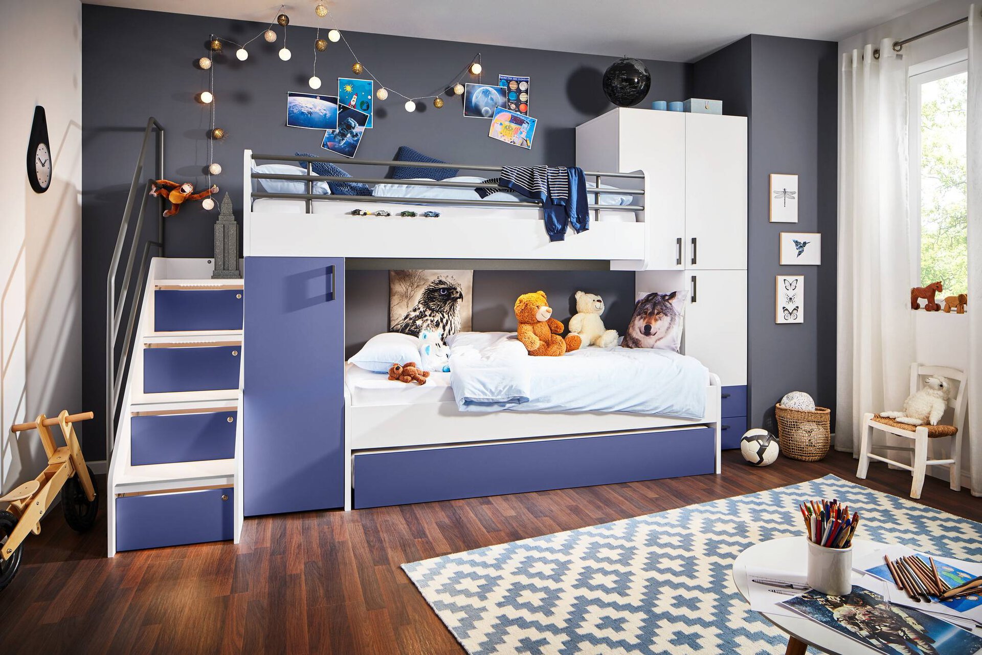 Kinderbett LEVEL TWO Möbelfabrik Rudolf Holzwerkstoff weiß ca