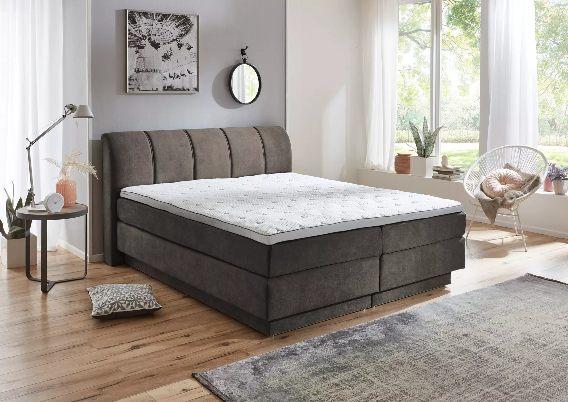 Boxspringbett BX2240 BXSet 180X200 MT L 50442-610 Sun Garden Textil 188 x 108 x 218 cm