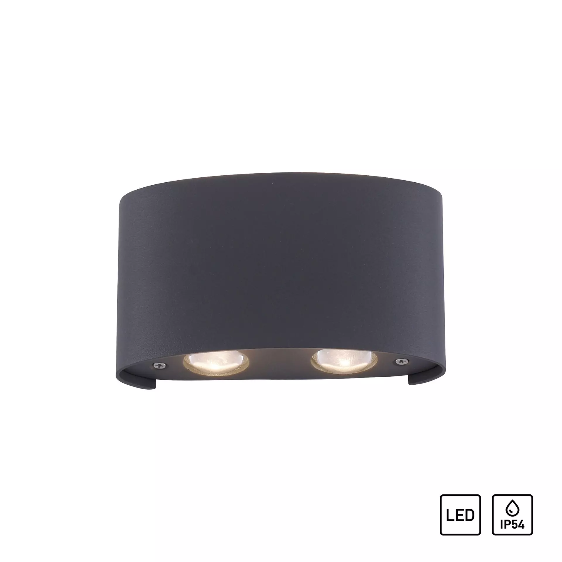 Wand-Aussenleuchte LED | schwarz Inhofer Möbel