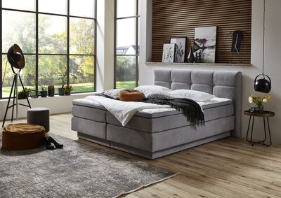 Bild von Boxspringbett ca. 217 x 112 x 188 cm Dreamoro silber