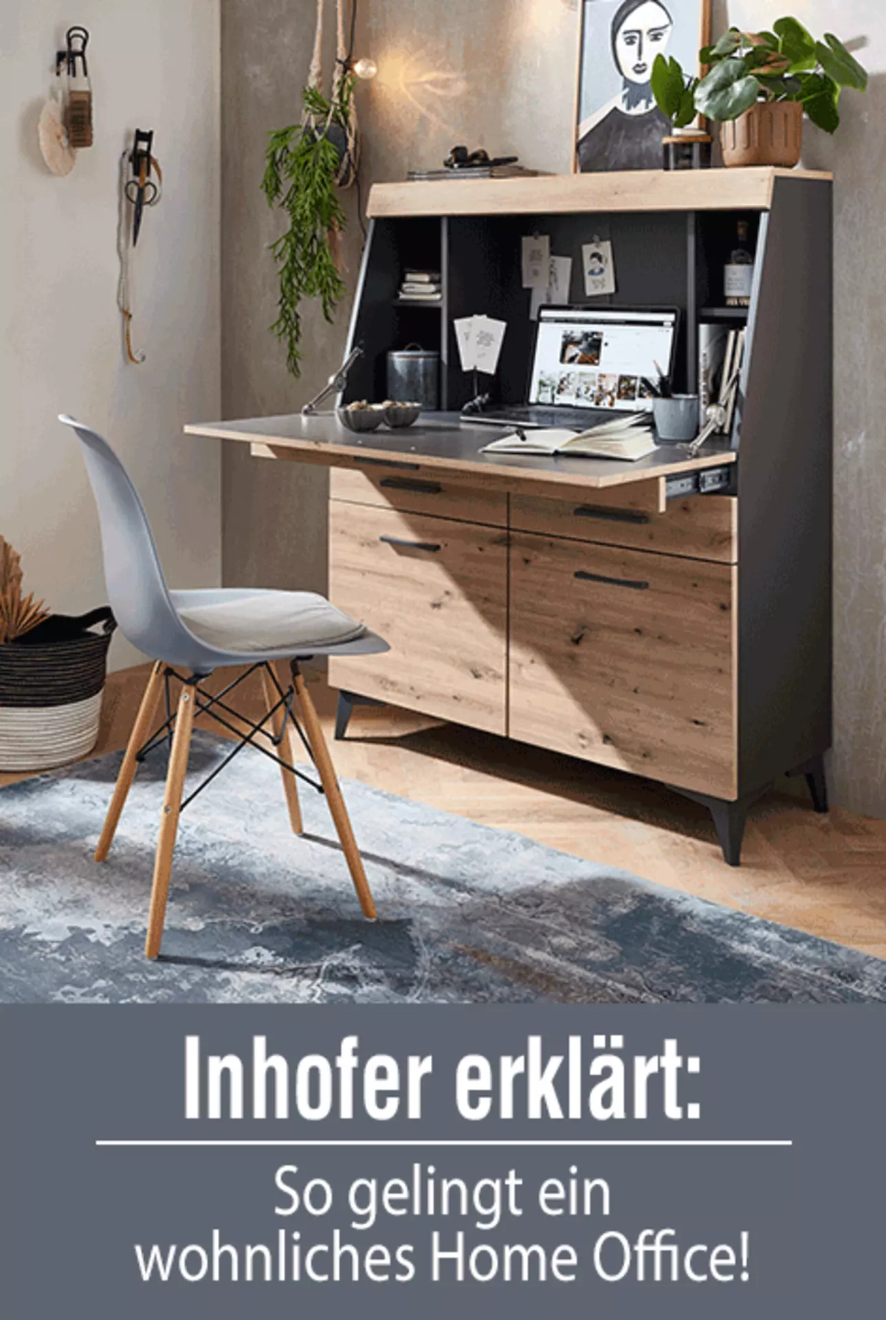 So gelingt  ein wohnliches Home Office - Jetzt Tipps und Ideen zum Home Office einrichten entdecken.