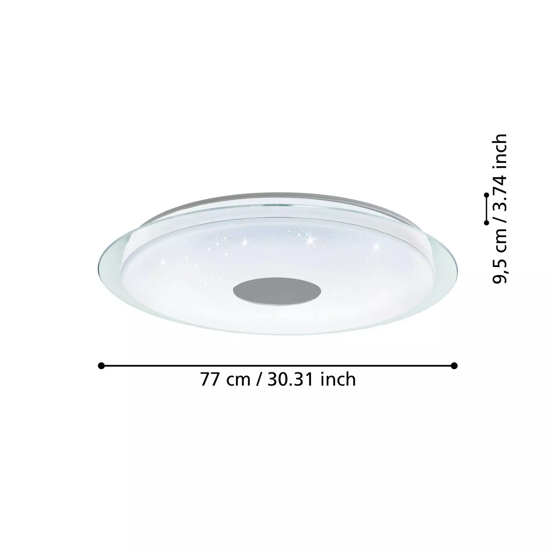 Deckenleuchte LANCIANO-C Eglo Metall 77 x 10 x 77 cm