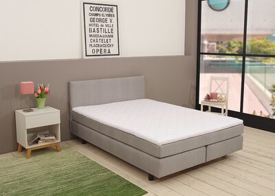 2. Bild von Boxspringbett ca. 180 x 89 x 206 cm Sun Garden grau