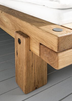 2. Bild von Bett ca. 224 x 75 x 204 cm VALMONDO braun