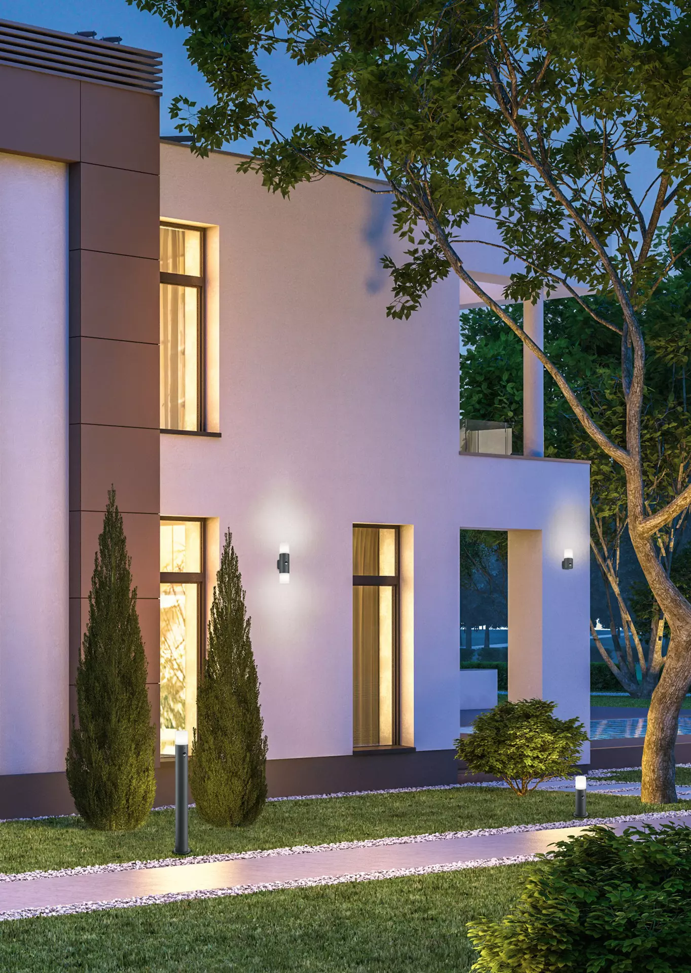 Wand-Aussenleuchte Hoosic Trio Leuchten Metall 8 x 33 x 