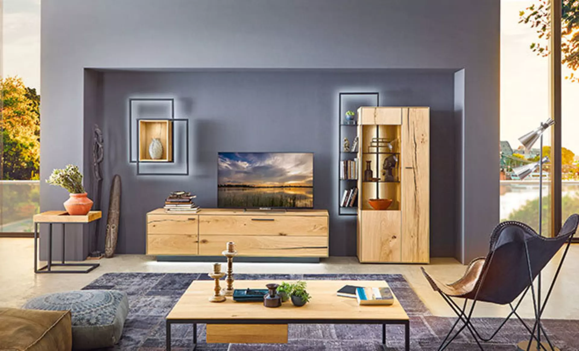 Holzwohnwand von Wöstmann