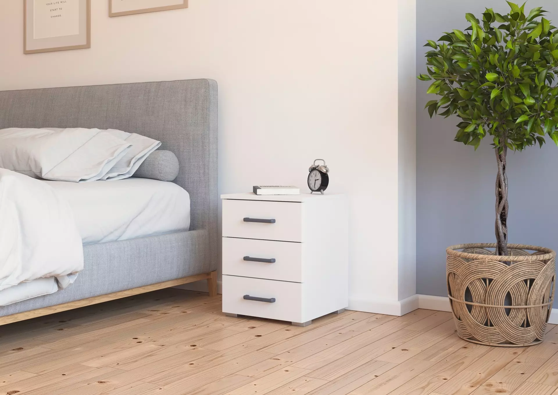 Nachttisch CORVO rauch BLUE Holzwerkstoff 40 x 52 x 40 cm