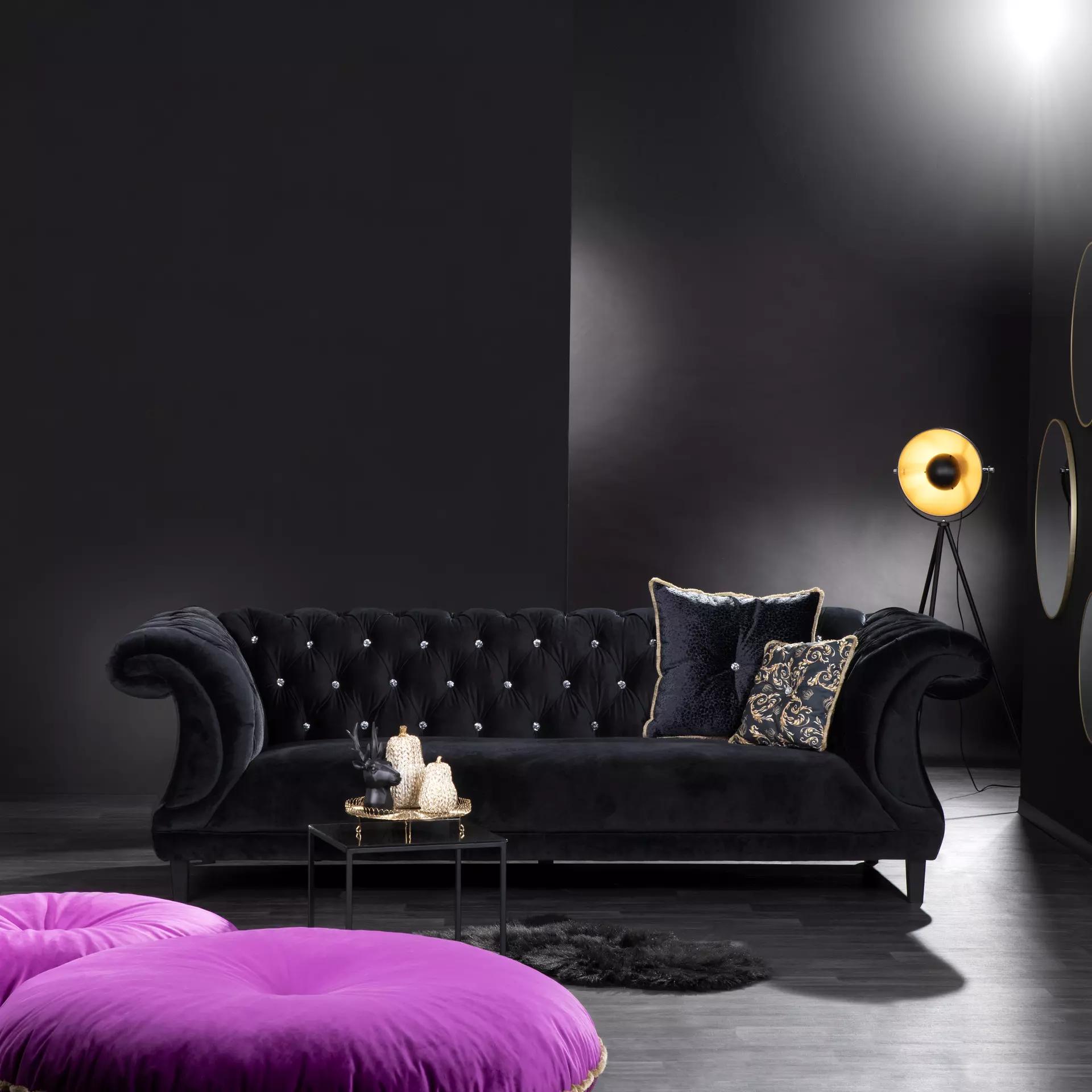 Sofa 3-Sitzer ILLUMINATA Glööckler by Max Winzer Textil 100 x 80 x 253 cm