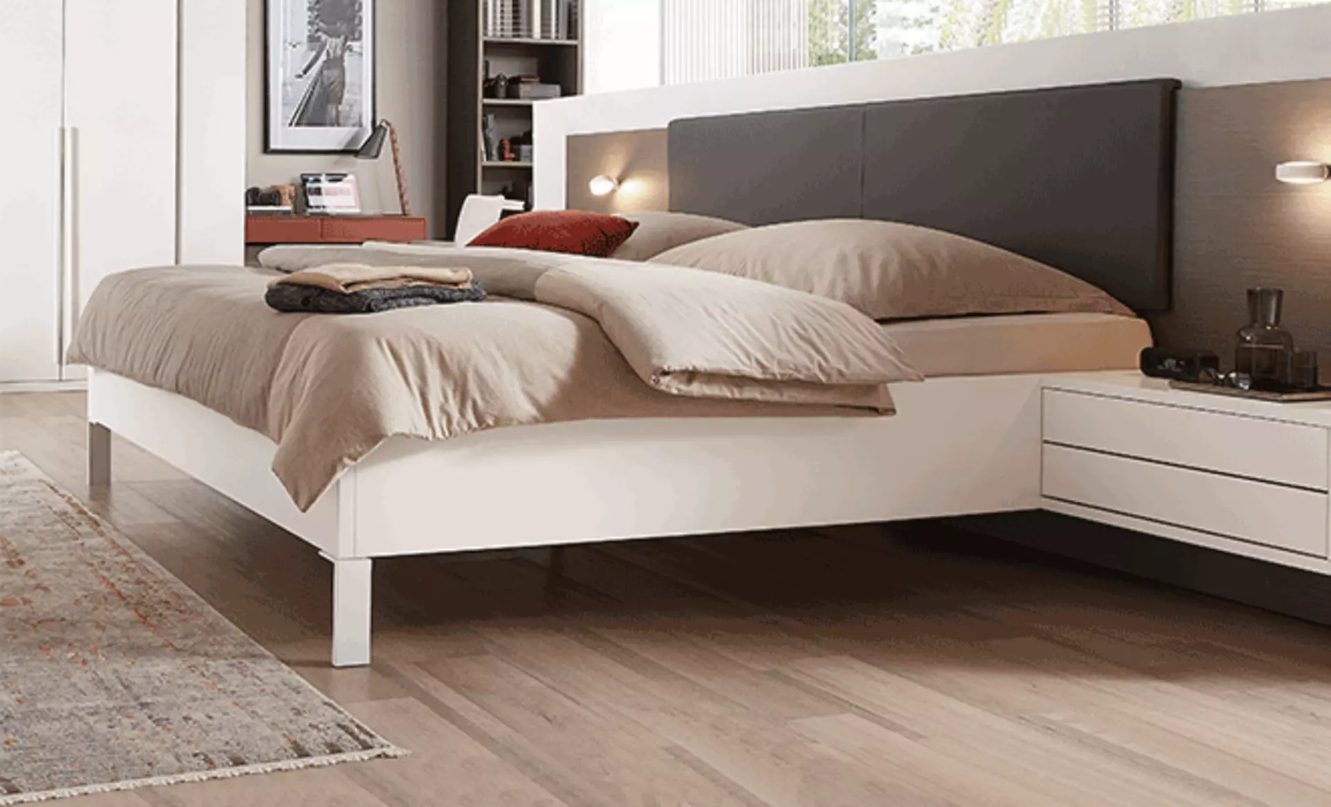 Schlafzimmer in Beigen Farben von der Marke Arena in den Bildmaßen 660x400px