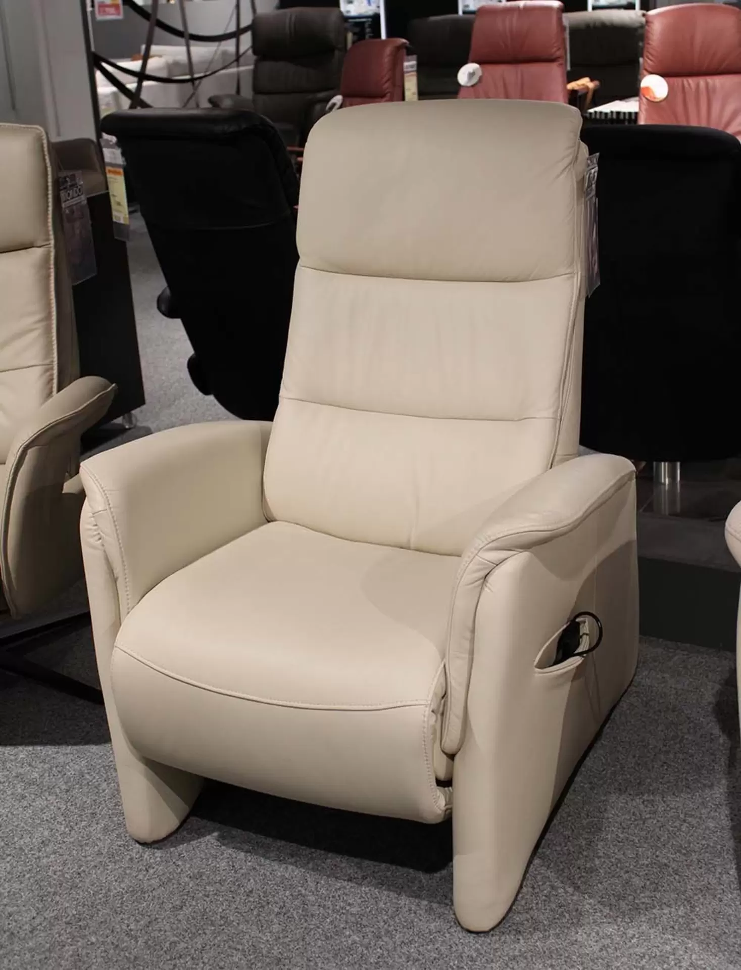 Relaxsessel von Hukla aus Leder in Weiß