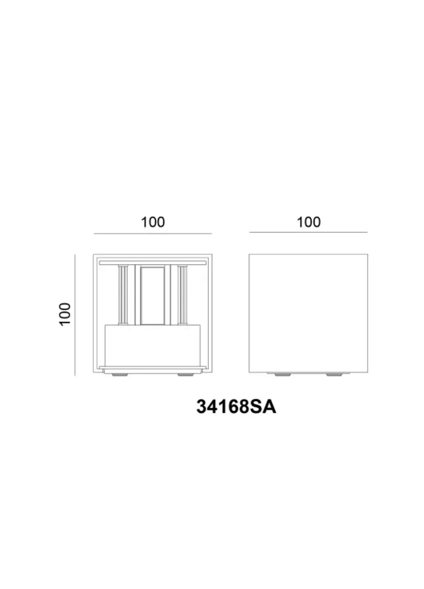 Wand-Aussenleuchte VERONIKA Globo Metall 10 x 10 cm