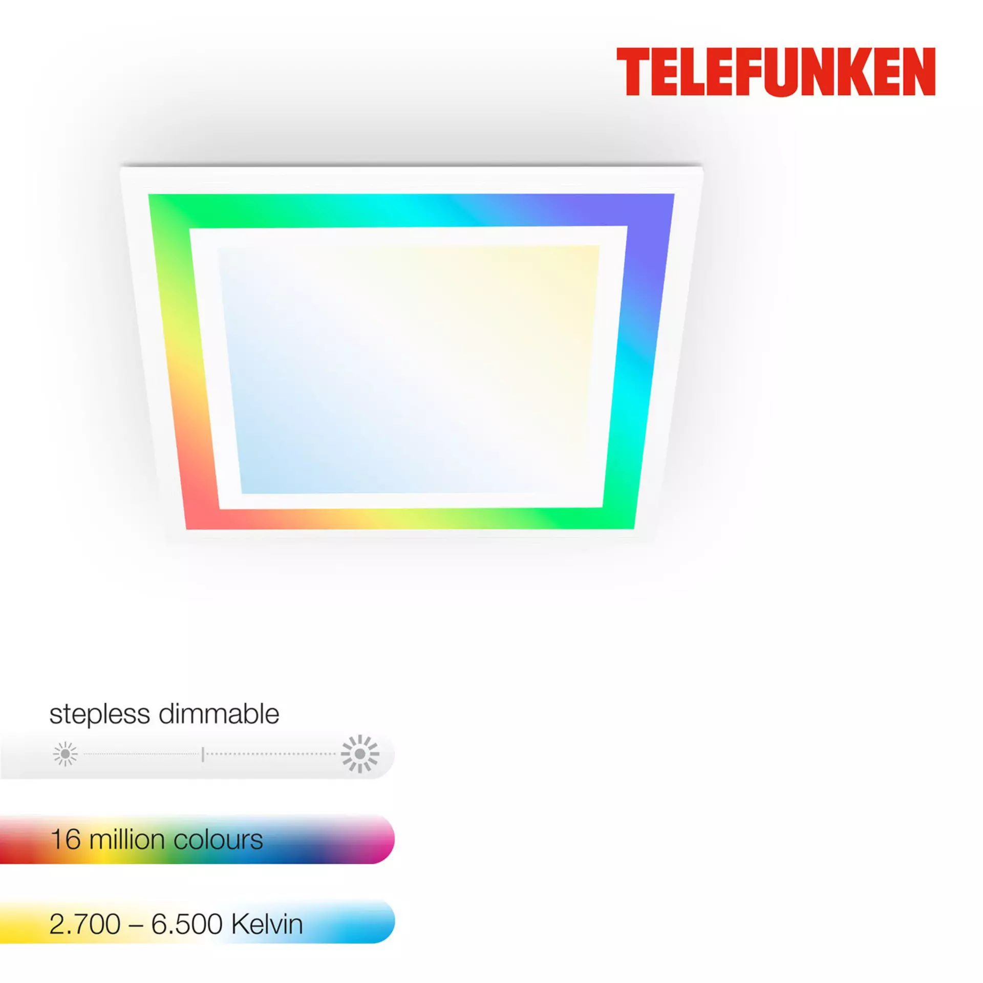 Deckenleuchte TELEFUNKEN FRAMELIGHT Telefunken Metall 45 x 6 x 45 cm