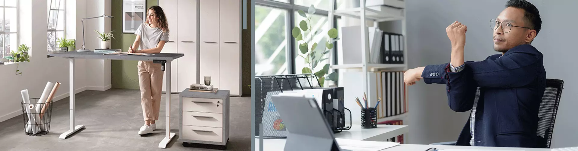 Banner für die Inspirationsseite Ergonomie am Arbeitsplatz