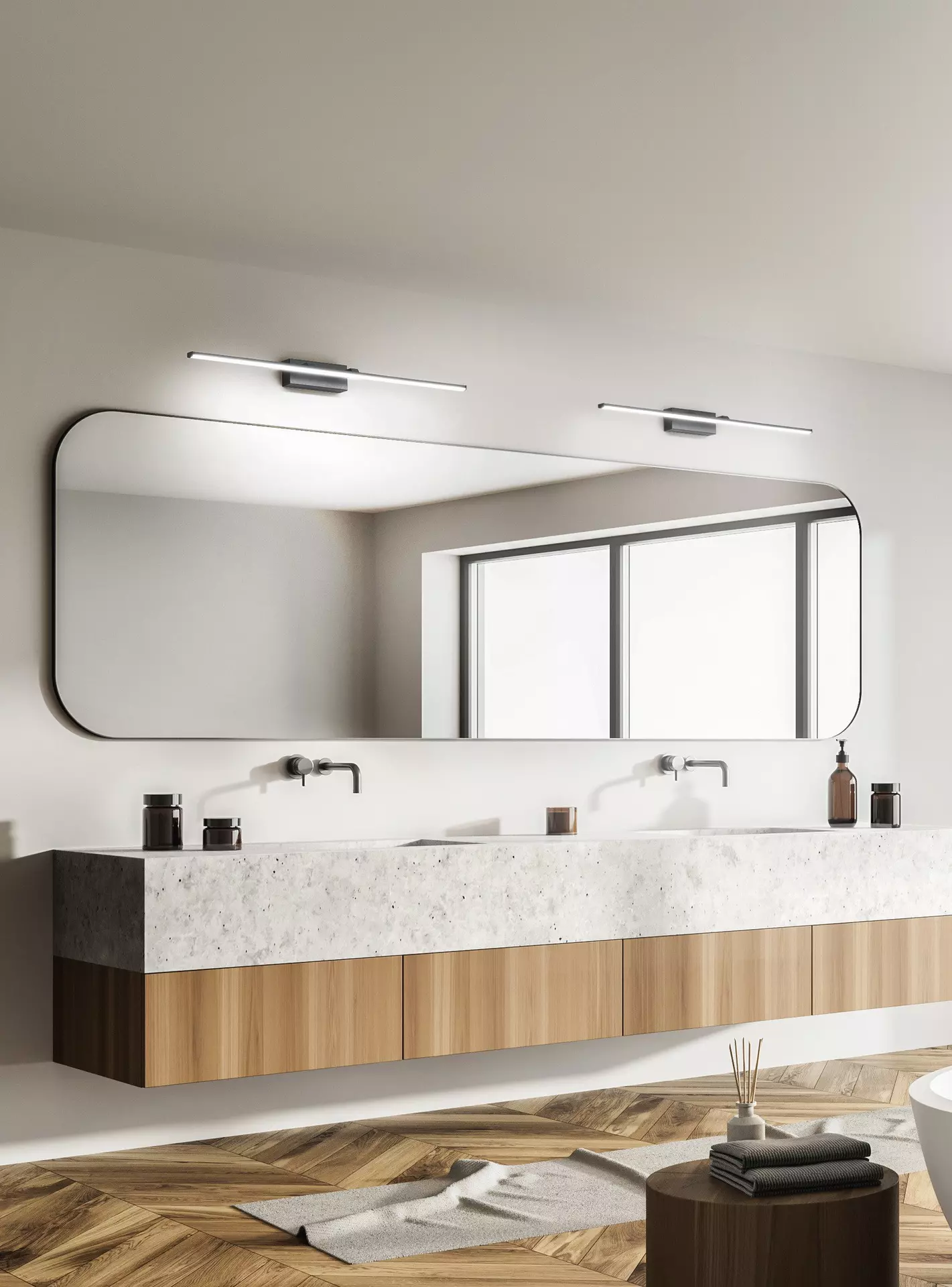 Wandleuchte NALA Fabas Luce Metall 10 x 6 x 109 cm