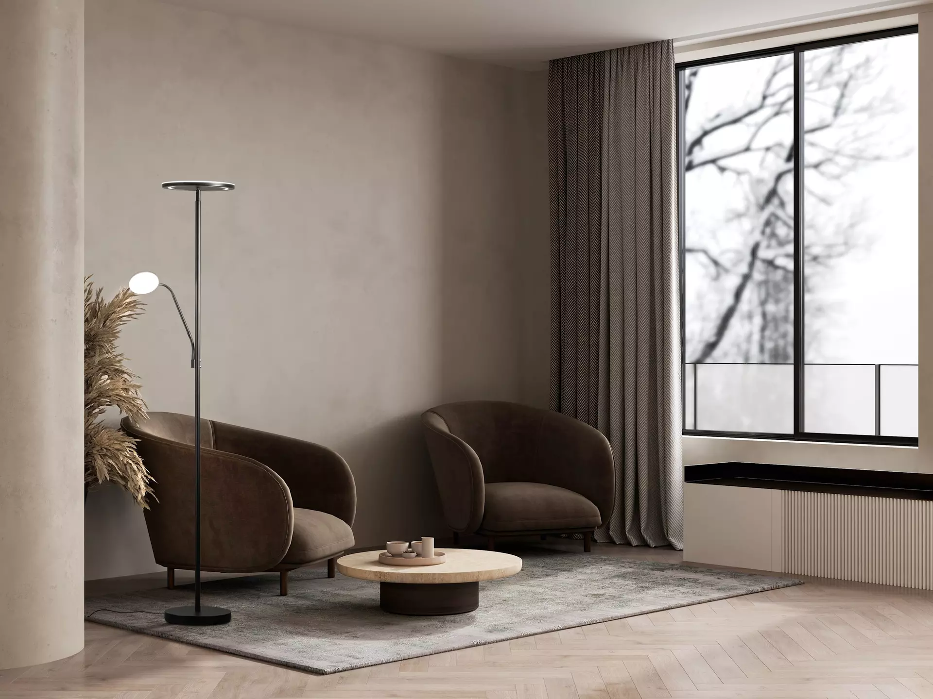 Stehleuchte SORENTO Fischer-Honsel Metall 30 x 182 x 30 cm