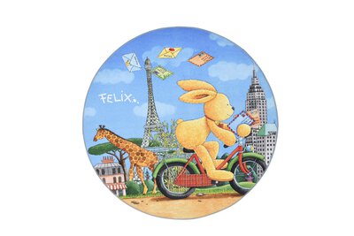 Bild von Kinderteppich ca. 100 x 100 cm Blau