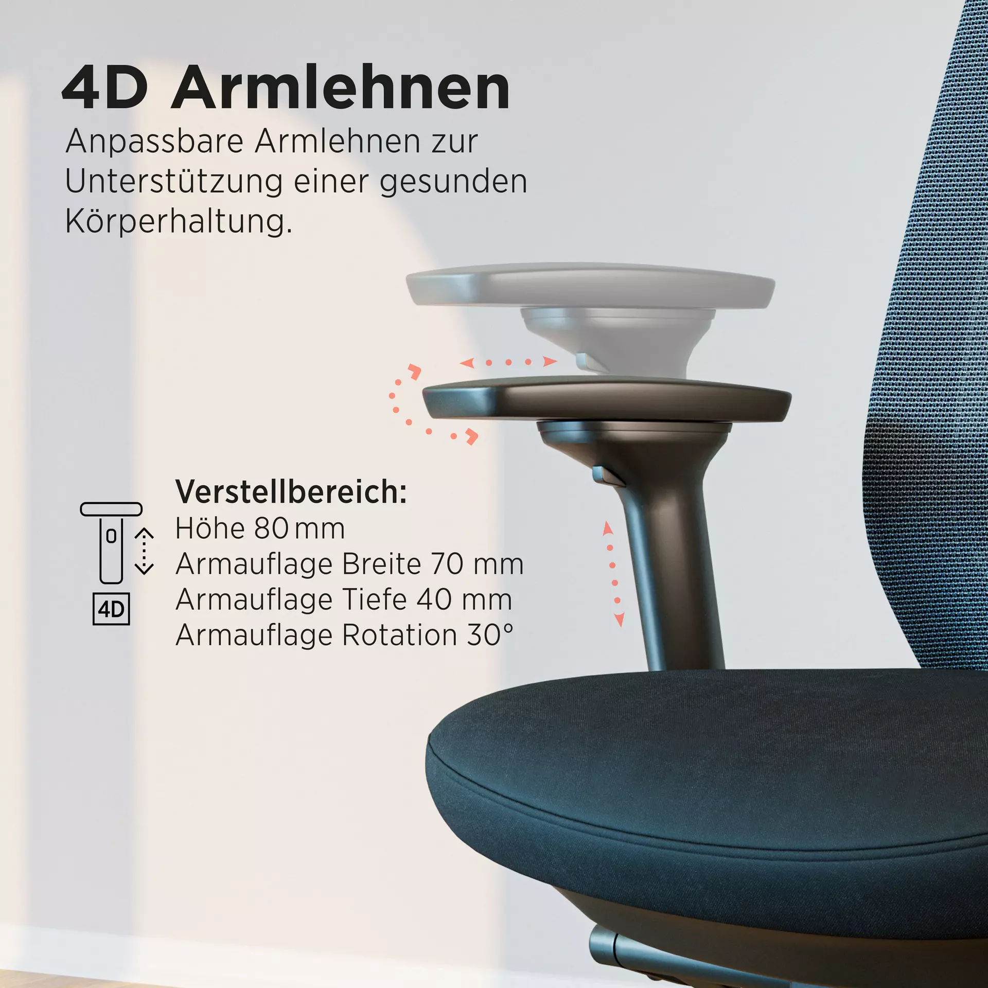 Büro-Drehstuhl ELOVIE SWIVEL Nowy Styl Textil 64 x 101 x 64 cm