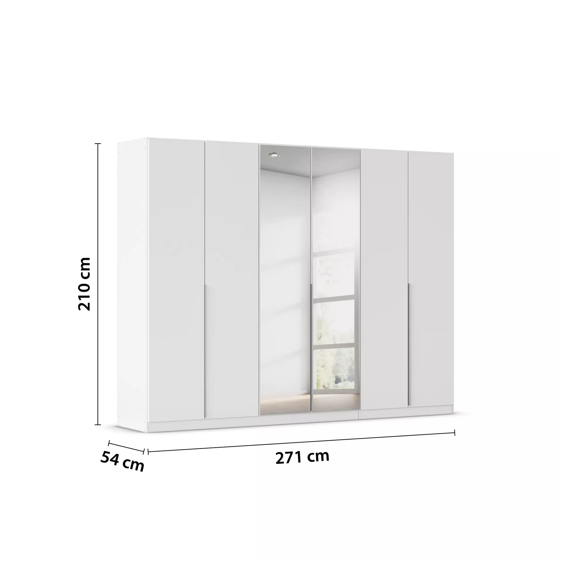 Drehtürenschrank ALABAMA rauch ORANGE Holzwerkstoff 54 x 210 x 271 cm
