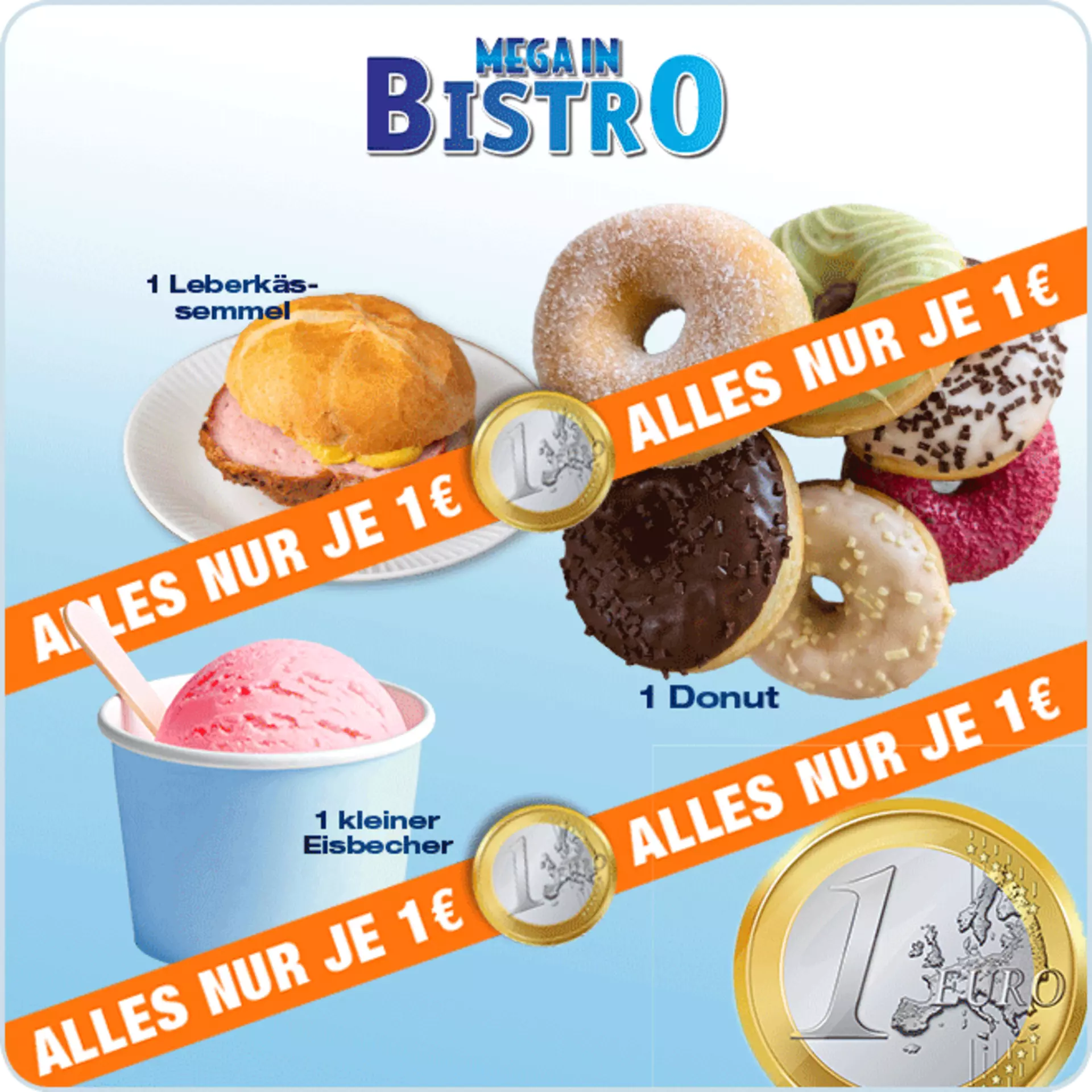 Vieles für 1€ im Inhofer MegaIn Bistro