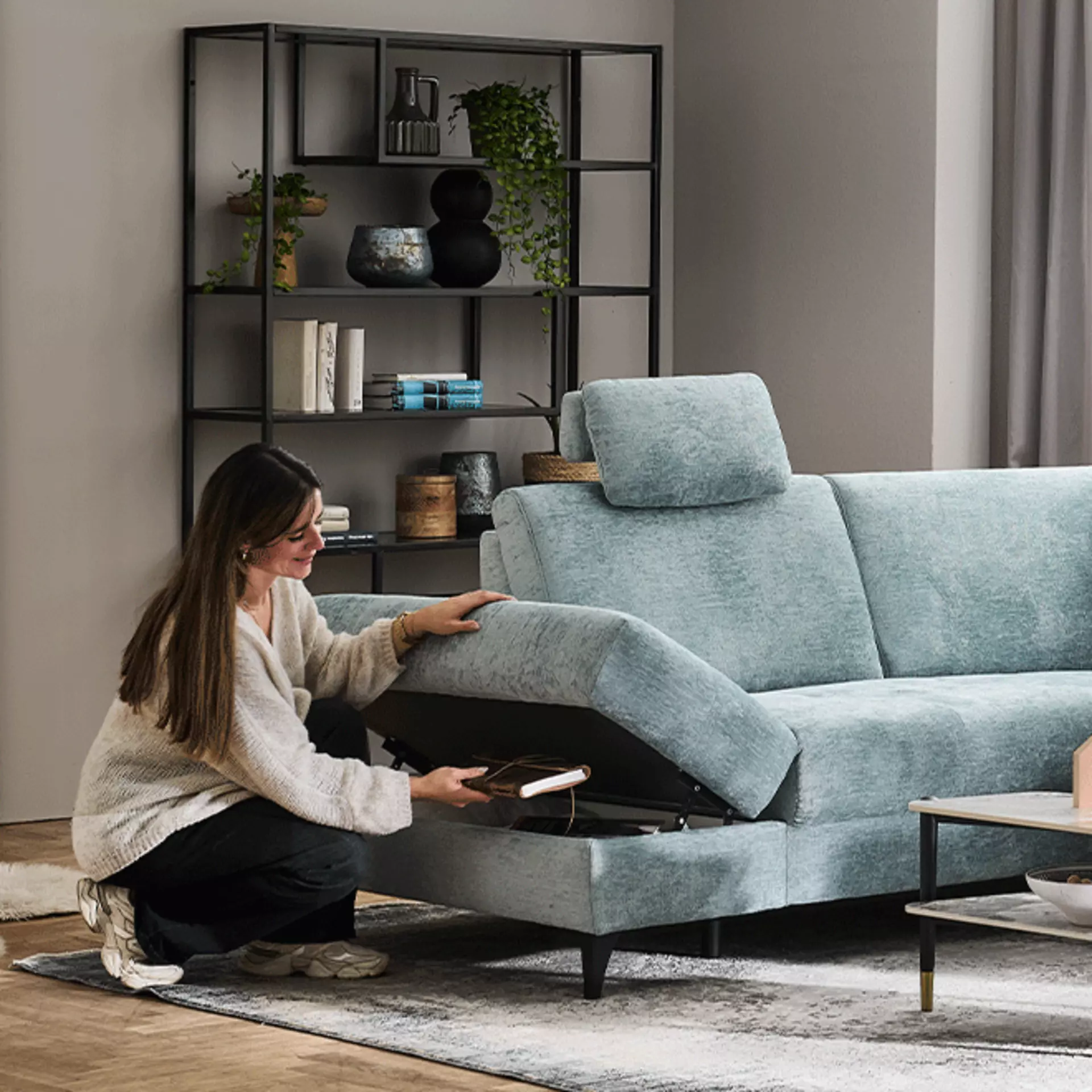 Sofa mit Stauraum ist die perfekte Kombi aus Komfort und Funktion