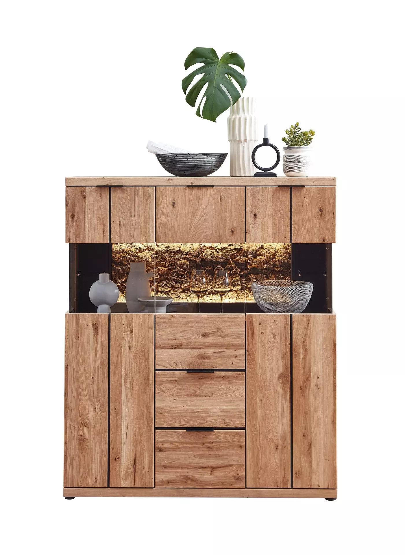 Highboard DONNA Wohn-Concept Holz 65 x 144 x 122 cm