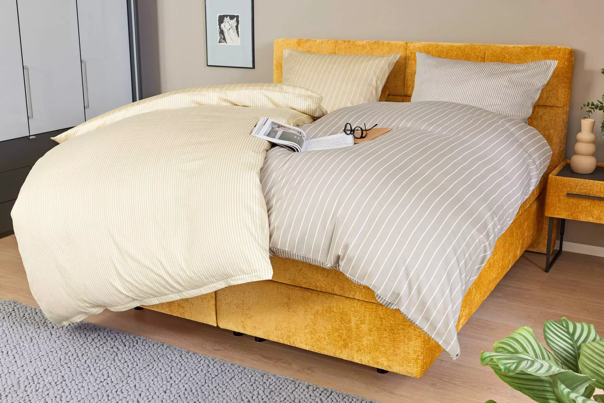 Satin-Bettwäsche Ludena MONDO Textil 135 x 200 cm