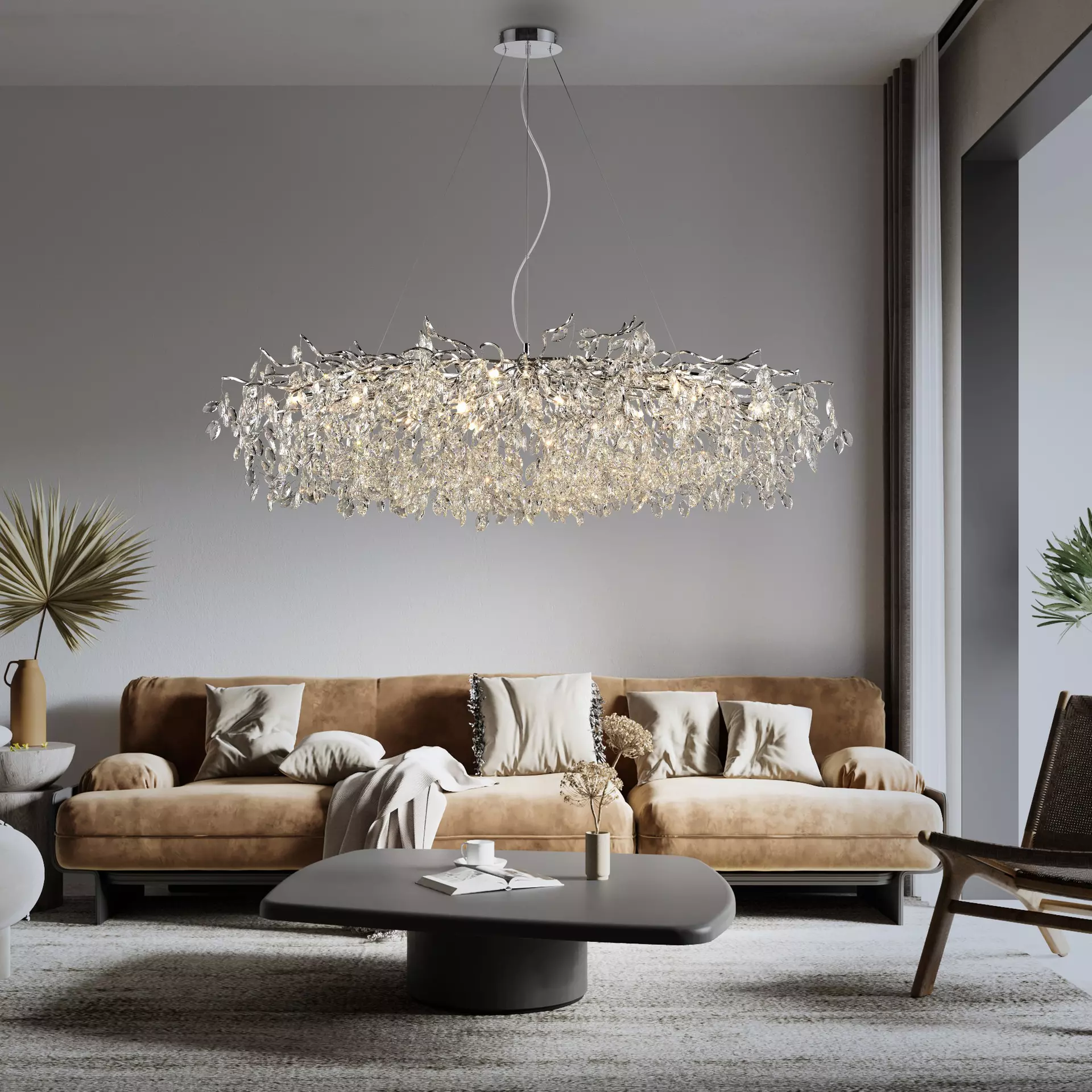 Kronleuchter RICICLE Paul Neuhaus Metall 70 x 250 x 150 cm