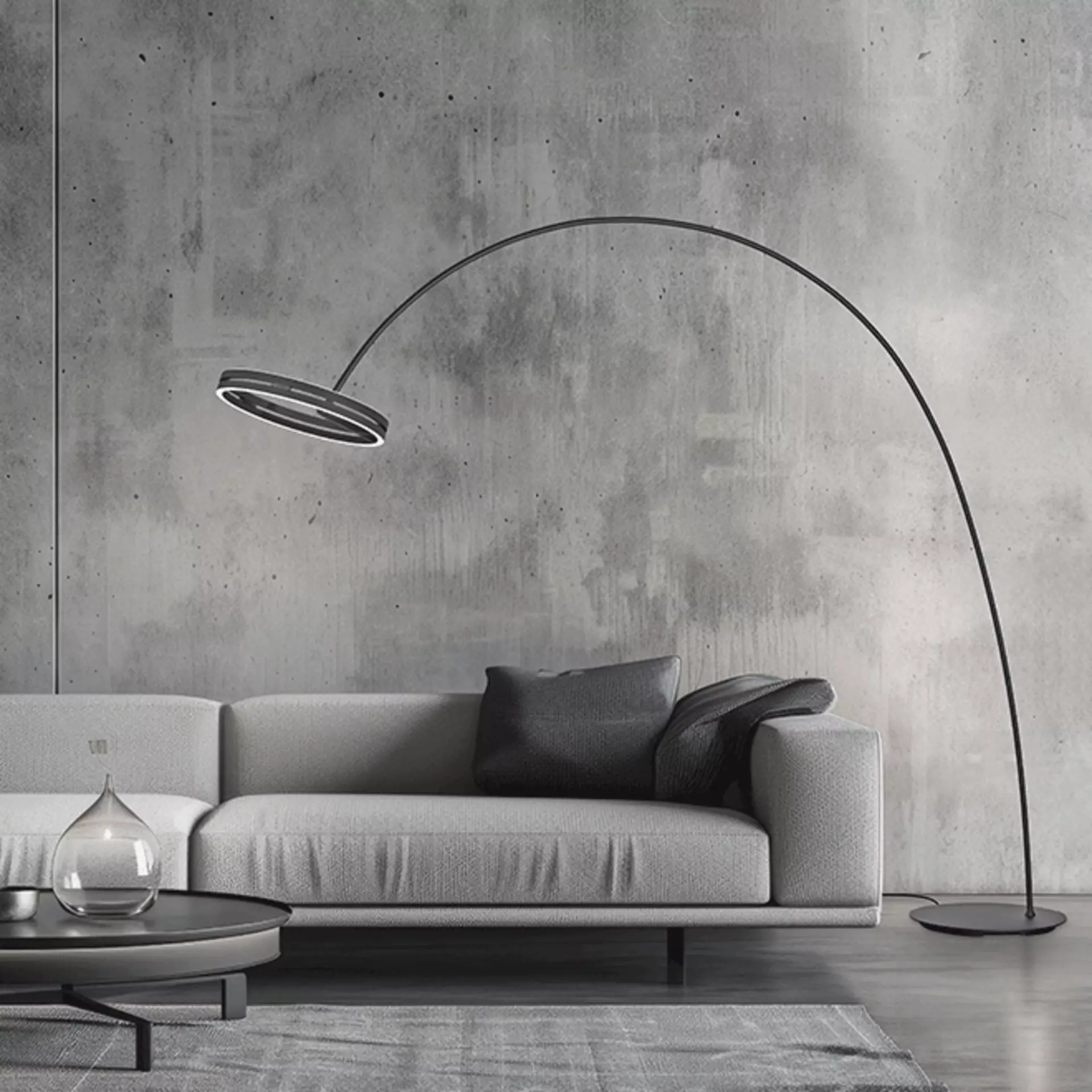 Bogen-Stehleuchte von Paul Neuhaus