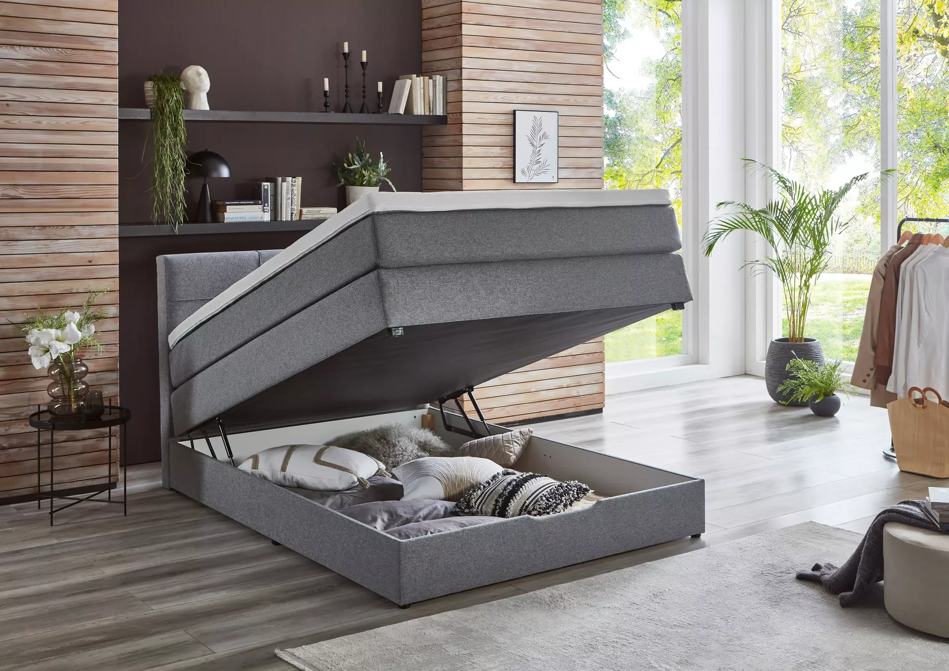 Boxspringbett BX2640 Sun Garden Textil 140 x 107 x 211 cm