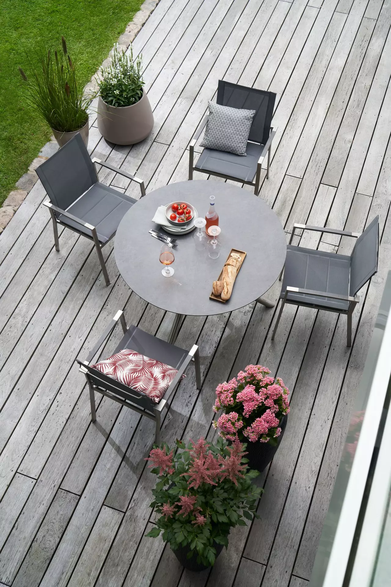Gartentisch ALINA Outdoor Metall 110 x 75 x 110 cm