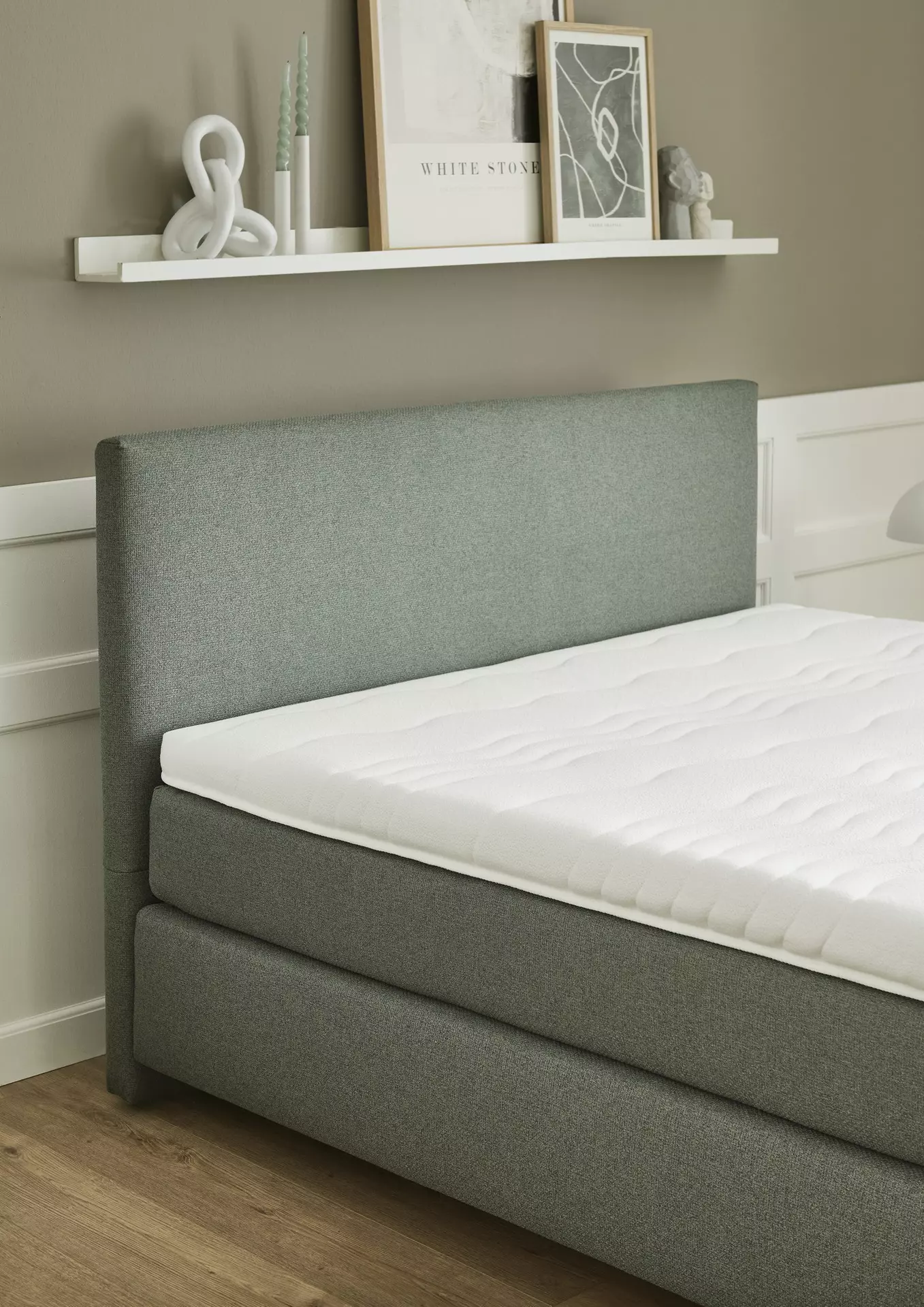 Boxspringbett OC-BX23163 Systempolster Sleep Textil 184 x 105 x 209 cm