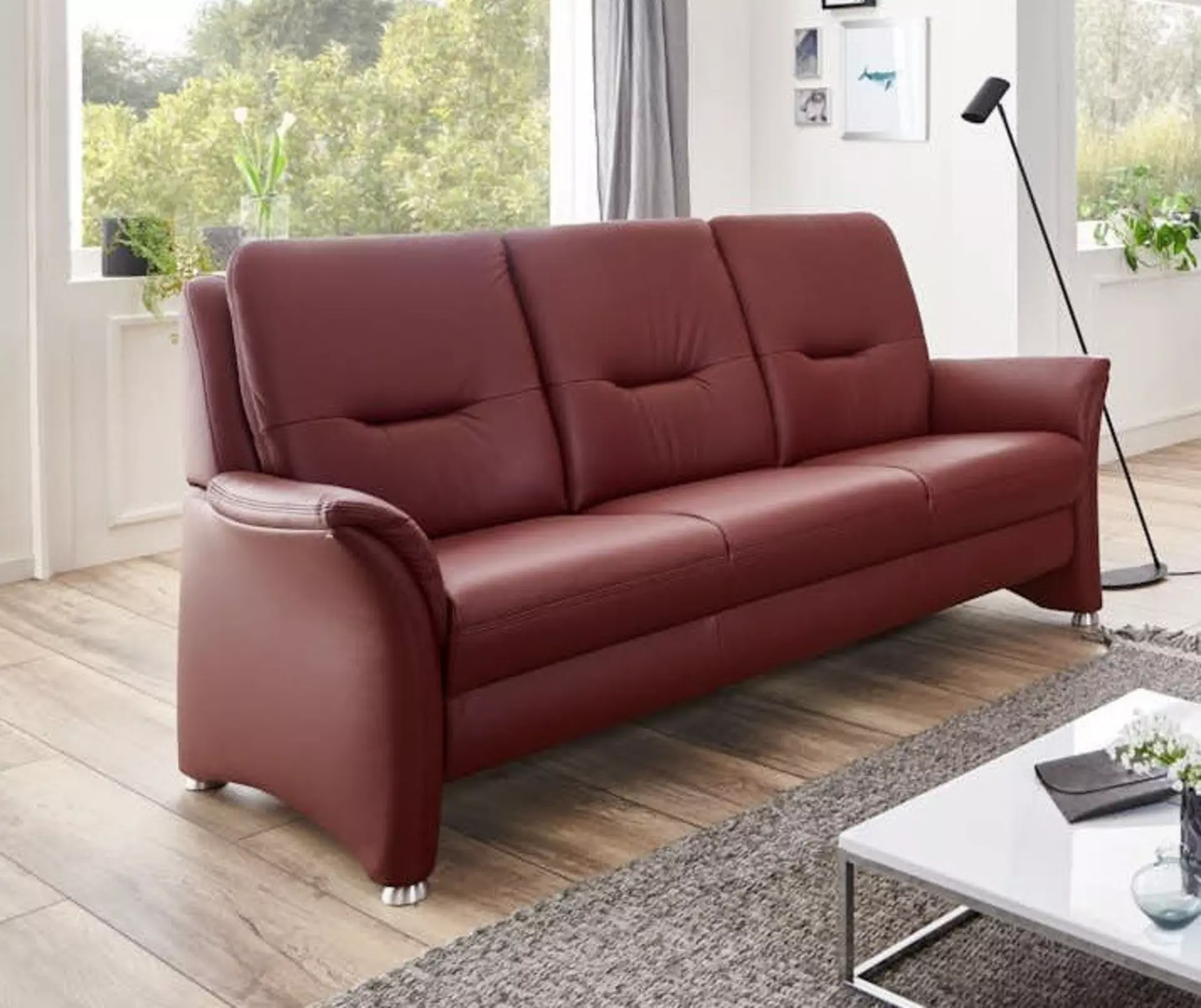 Sofa 3-Sitzer PN-PF19167 Systempolster Leder 89 x 98 x 194 cm