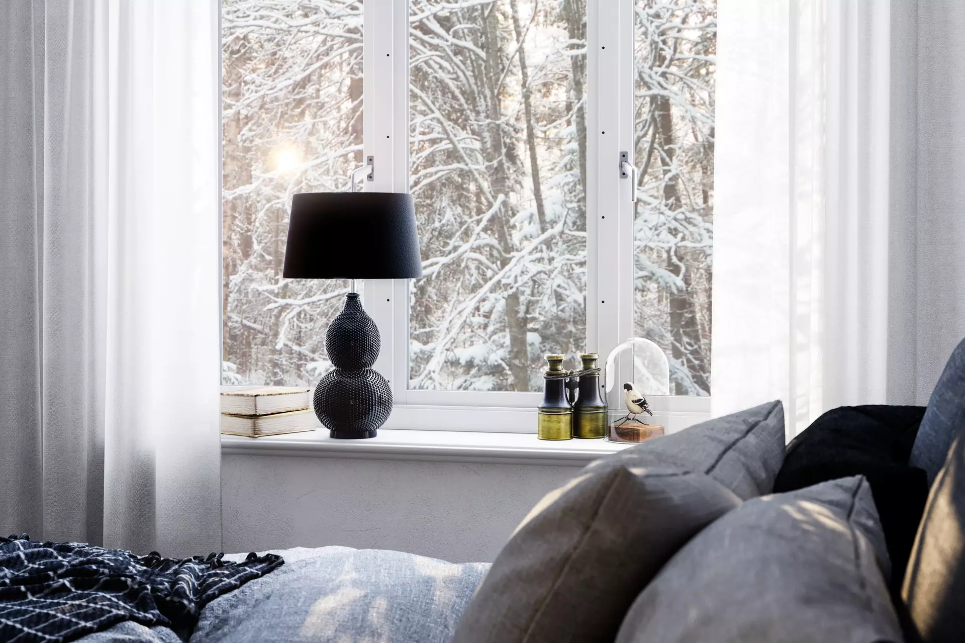 Tischleuchte Lofty BY RYDENS Textil 33 x 56 x 33 cm