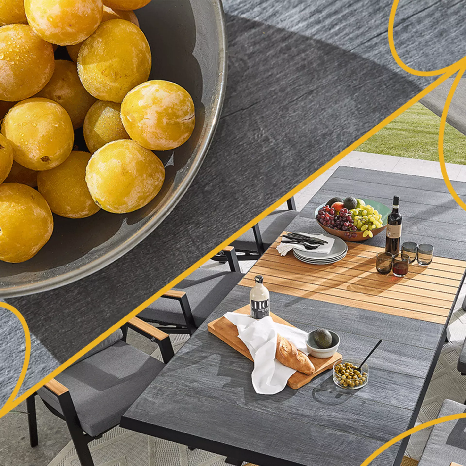 Mobiler Banner für den Wohntipp der richtige Gartentisch