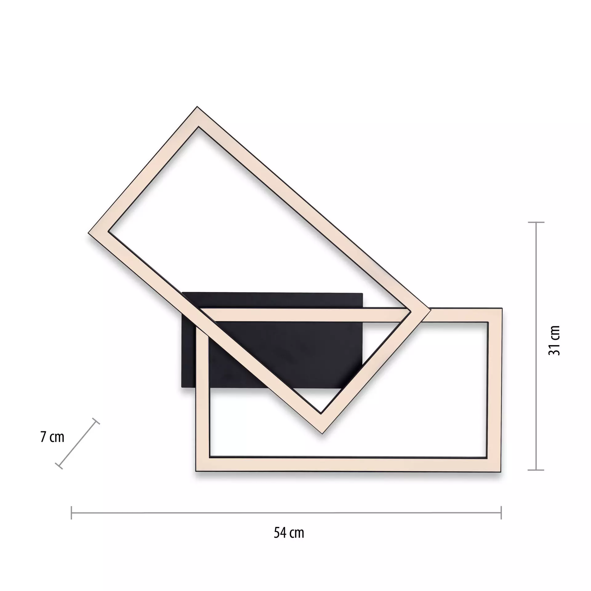 Deckenleuchte IVEN JUST LIGHT Metall 31 x 6 x 54 cm