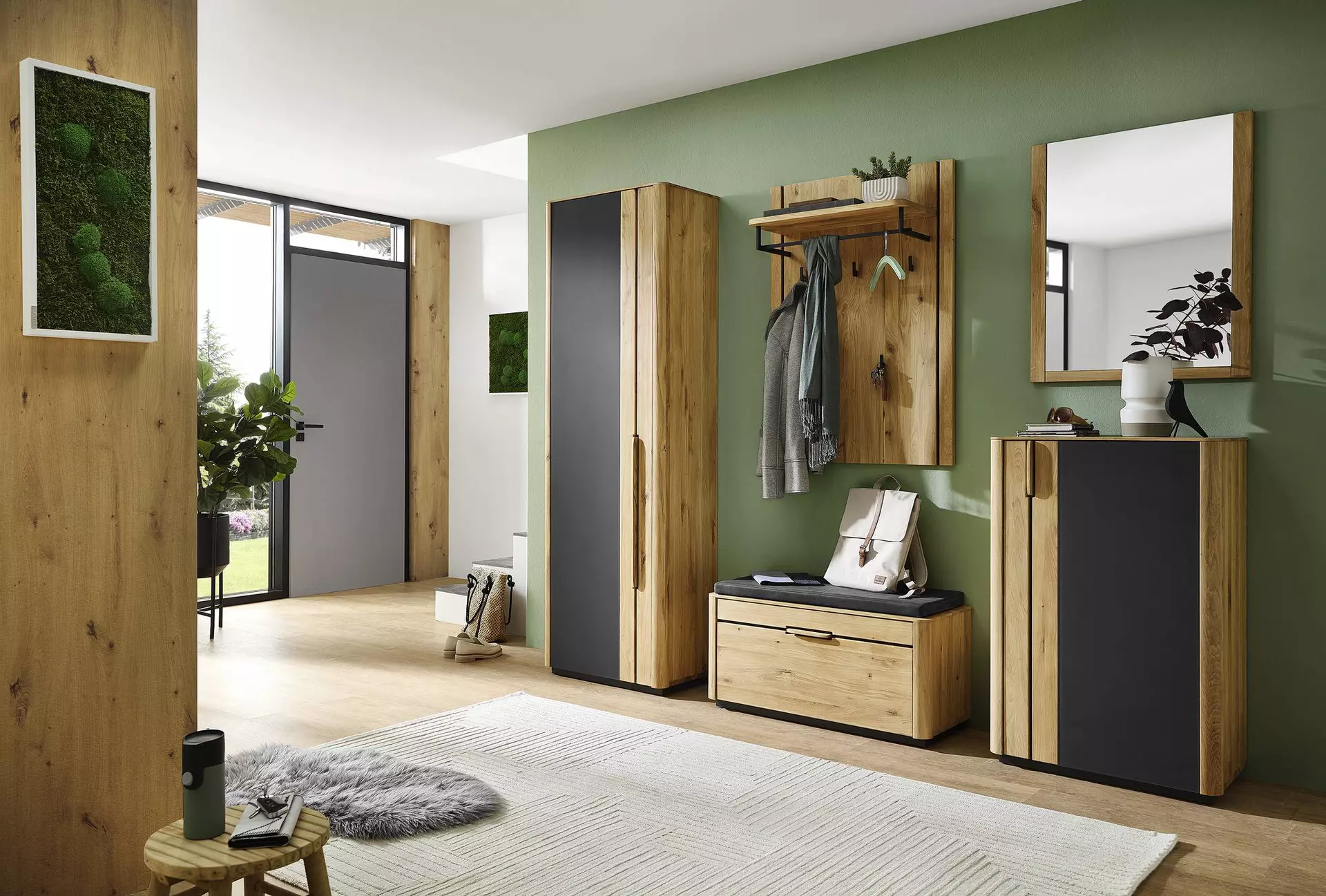 Garderobenkombination GRANDERA VALMONDO Holz 38 x 201 x 248 cm