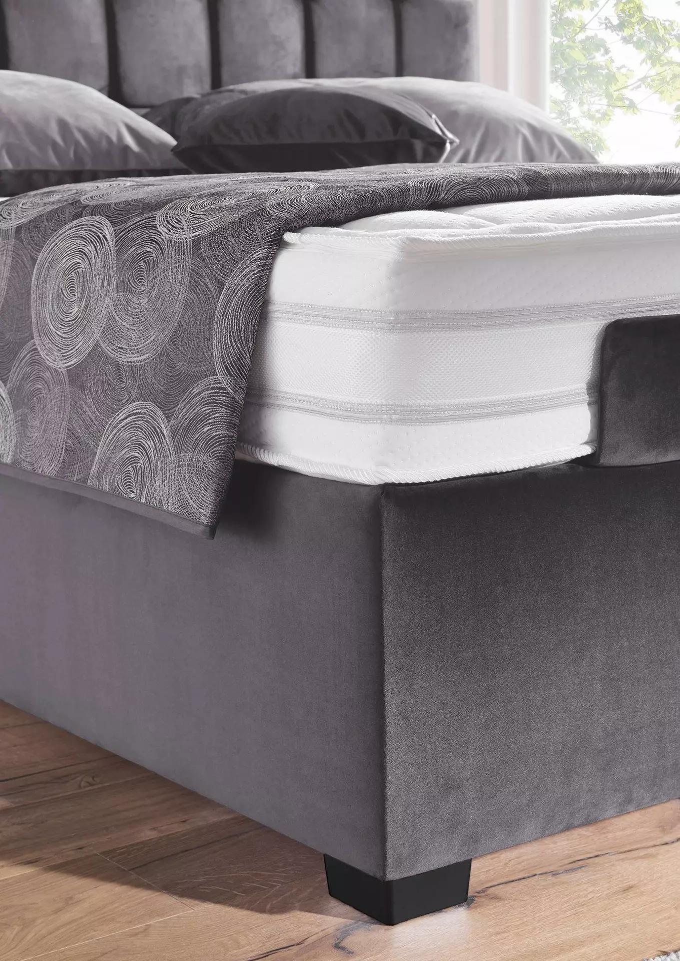 Boxspringbett OC-BX520005 Systempolster Sleep Textil 180 x 109 x 200 cm