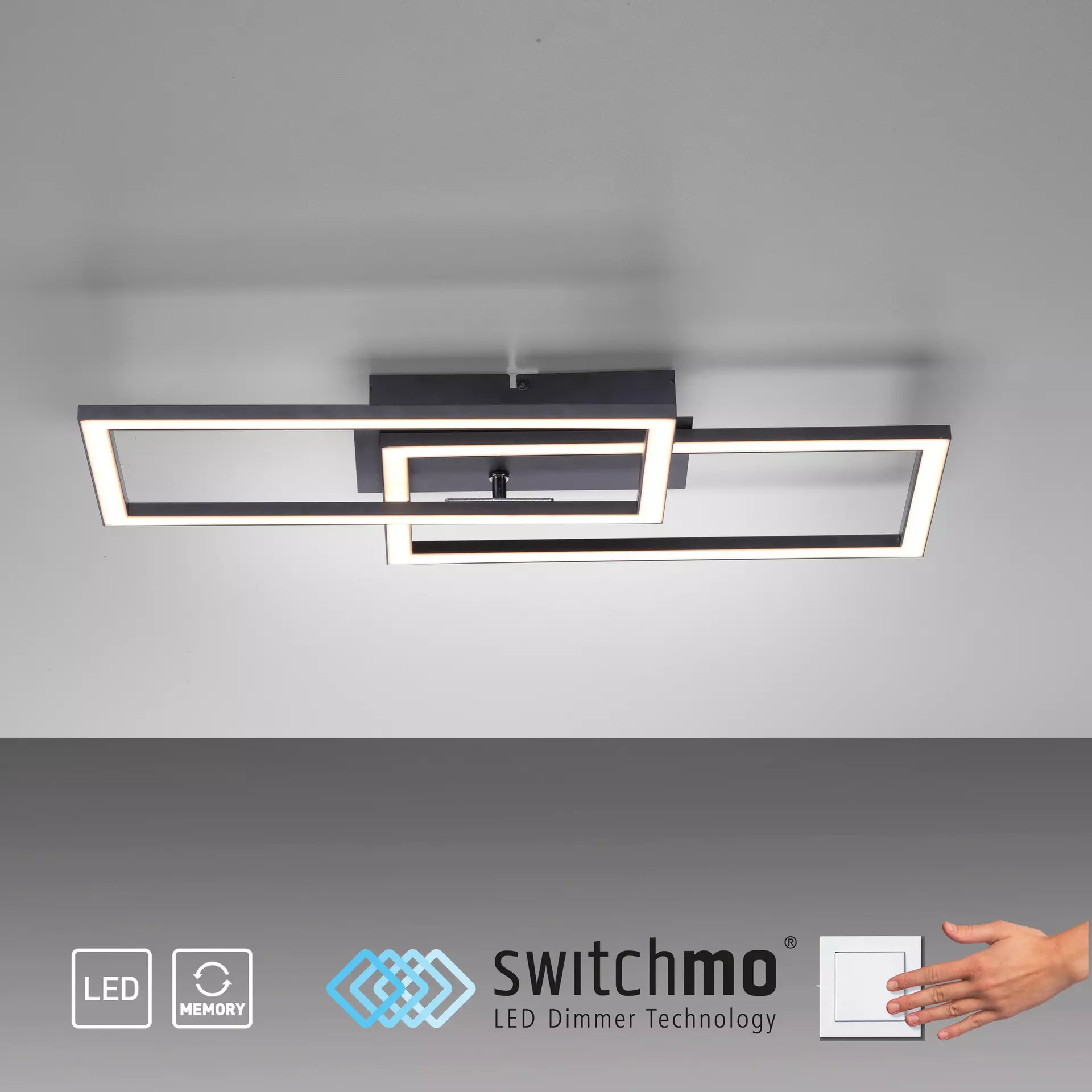 Deckenleuchte IVEN JUST LIGHT Metall 31 x 6 x 54 cm