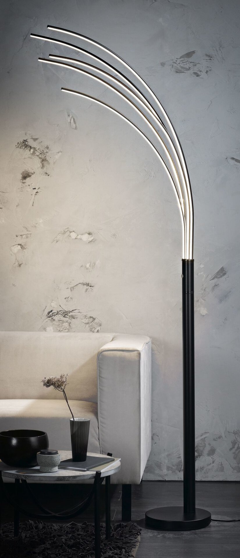 Stehleuchte ECLIPSE Casa Nova Kunststoff schwarz ca. 28x208x75 cm