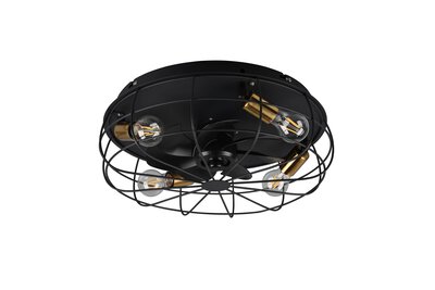 2. Bild von Deckenventilator Reality Leuchten Metall schwarz