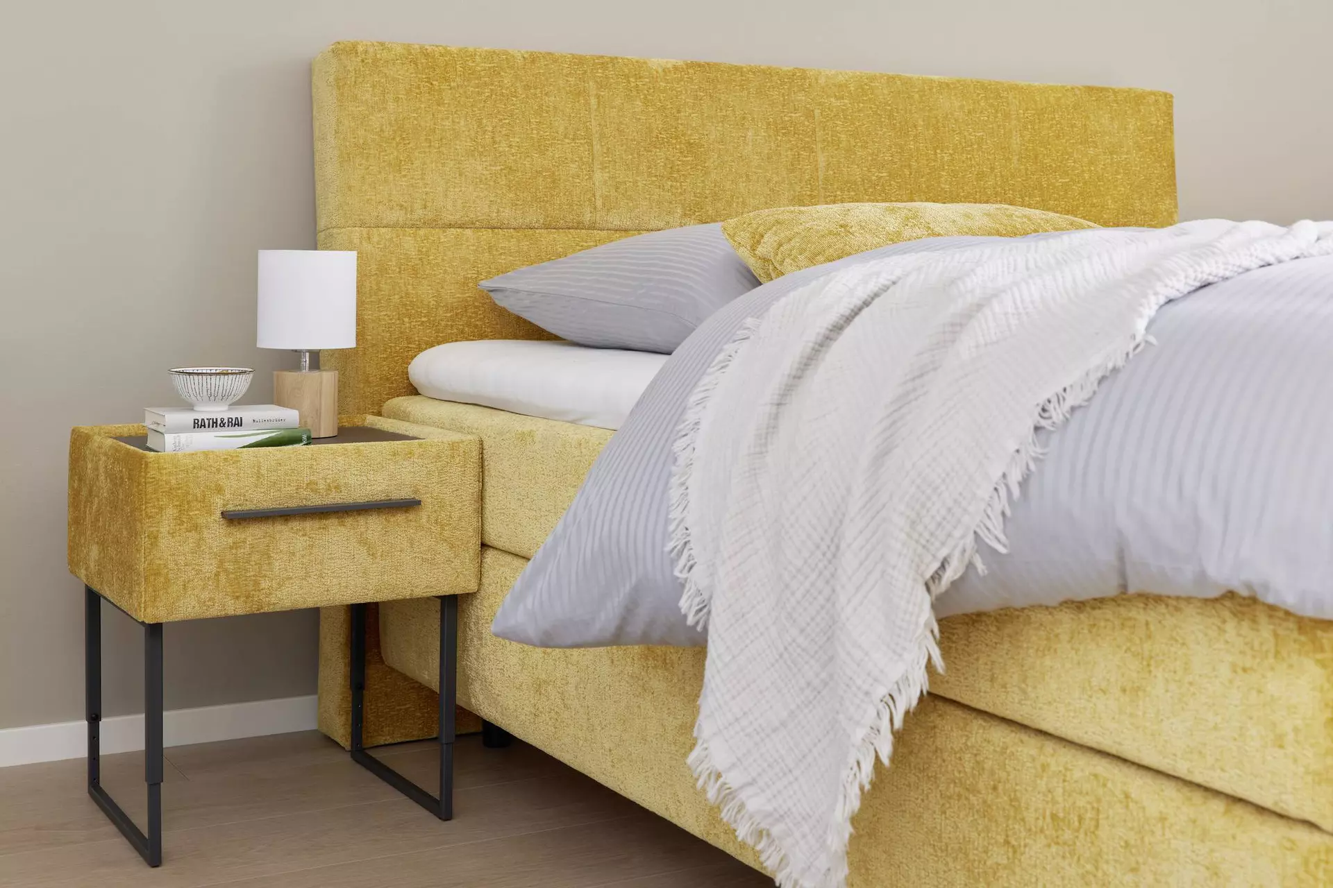 Boxspringbett DELUX EDITION MONDO Textil 180 x 125 x 215 cm