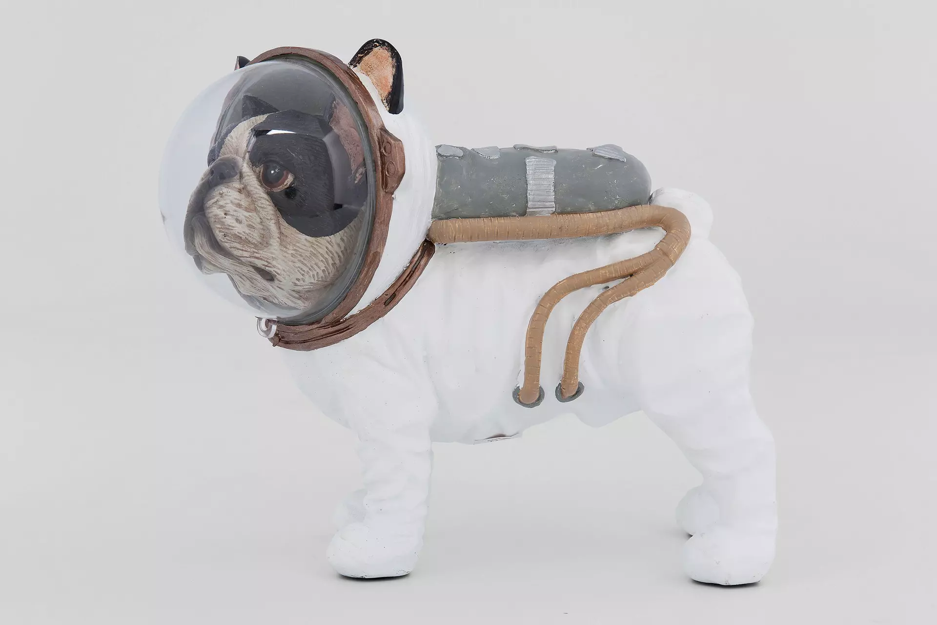 Dekofigur Deko Figur Space Dog 21cm Kare Design Kunststoff 25 x 21 x 12 cm