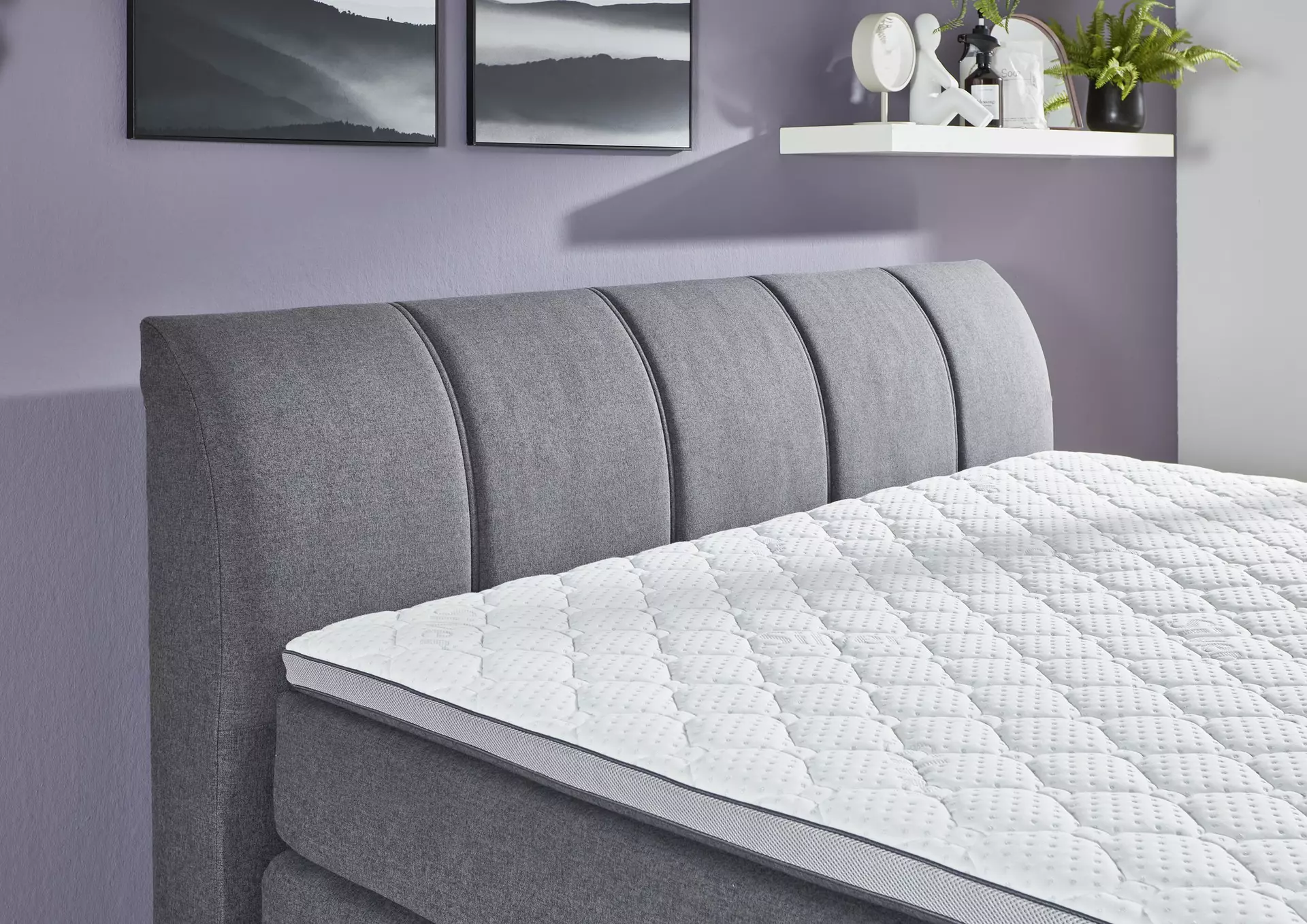 Boxspringbett BX2460 BXSet Davie 180x200 L MT Sun Garden Textil 189 x 109 x 217 cm