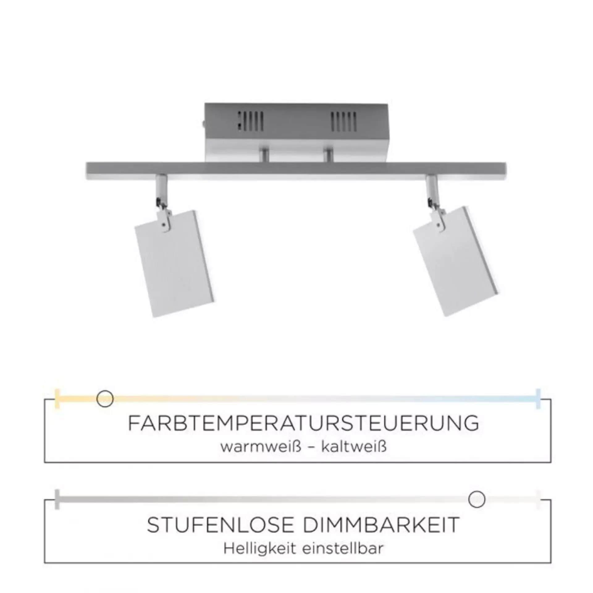Deckenspot PURE-MIRA Paul Neuhaus Metall 52 x 22 x 24 cm