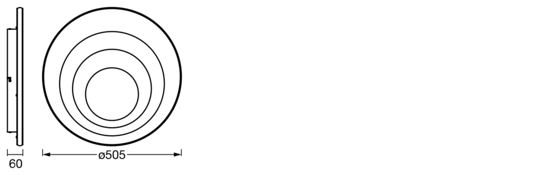 Deckenleuchte Orbis Spiral OSRAM Metall 51 x 5 x 51 cm