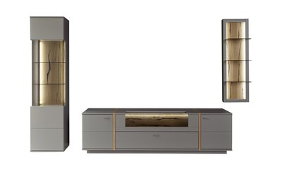 4. Bild von Wohnwand MCA furniture Holzwerkstoff grau