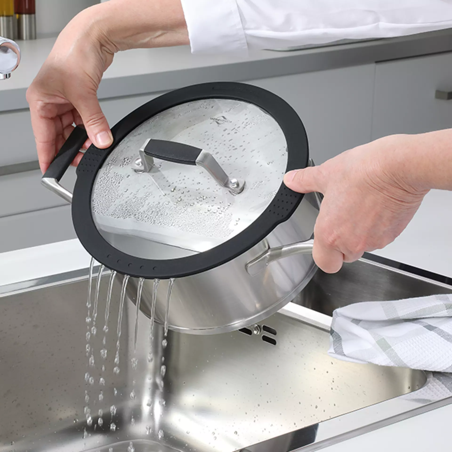 Kochtopf mit Sieb-Deckel von Küchenprofi