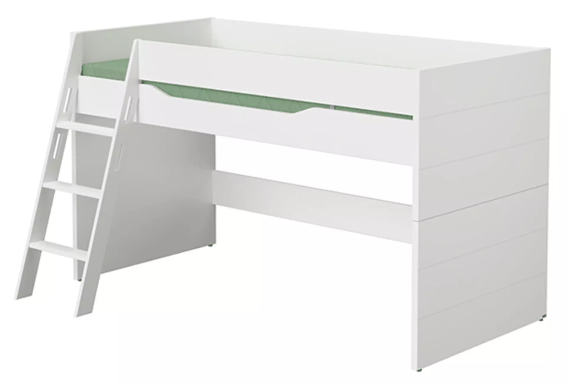 Schlichtes Hochbett mit Leiter