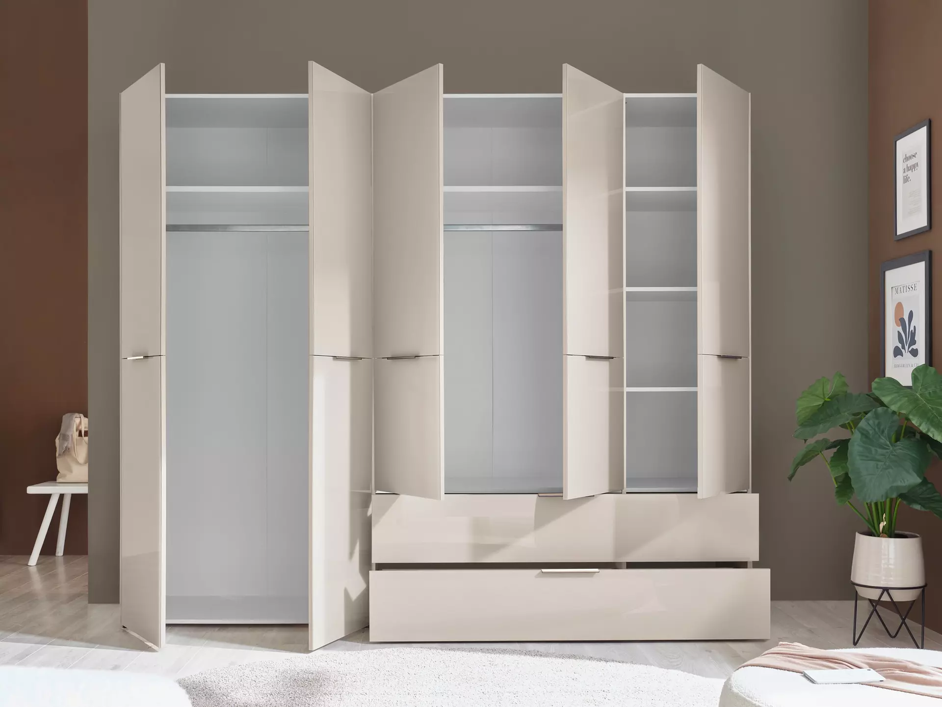 Drehtürenschrank BARI Dreamoro Holzwerkstoff 57 x 212 x 250 cm